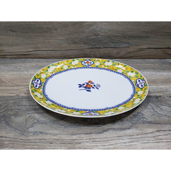 Vintage Japanese Oval Floral Serving Dish Plate - Picture 1 of 7